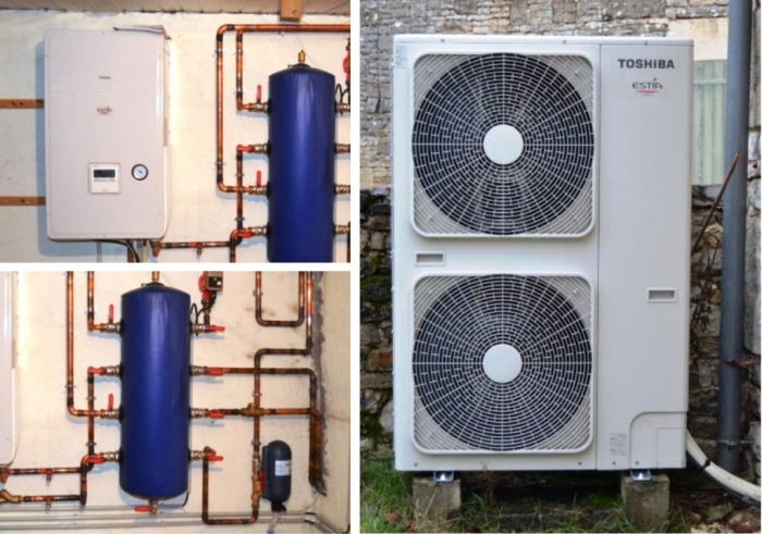 Pompe a chaleur aerothermie avec radiateur