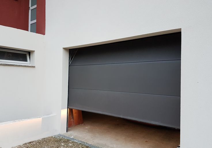 Porte de garage sectionnelle gris 7016