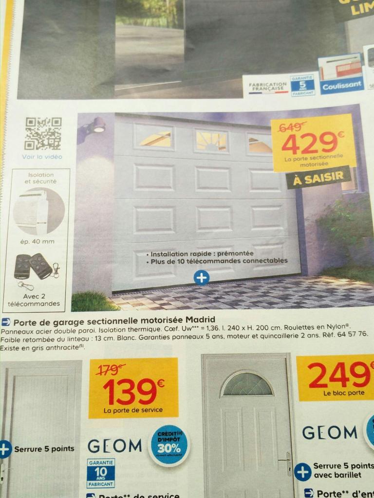 Castorama porte de garage madrid