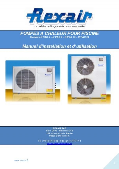 Pompe à chaleur rexair