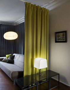 Cloison rideau suspendu