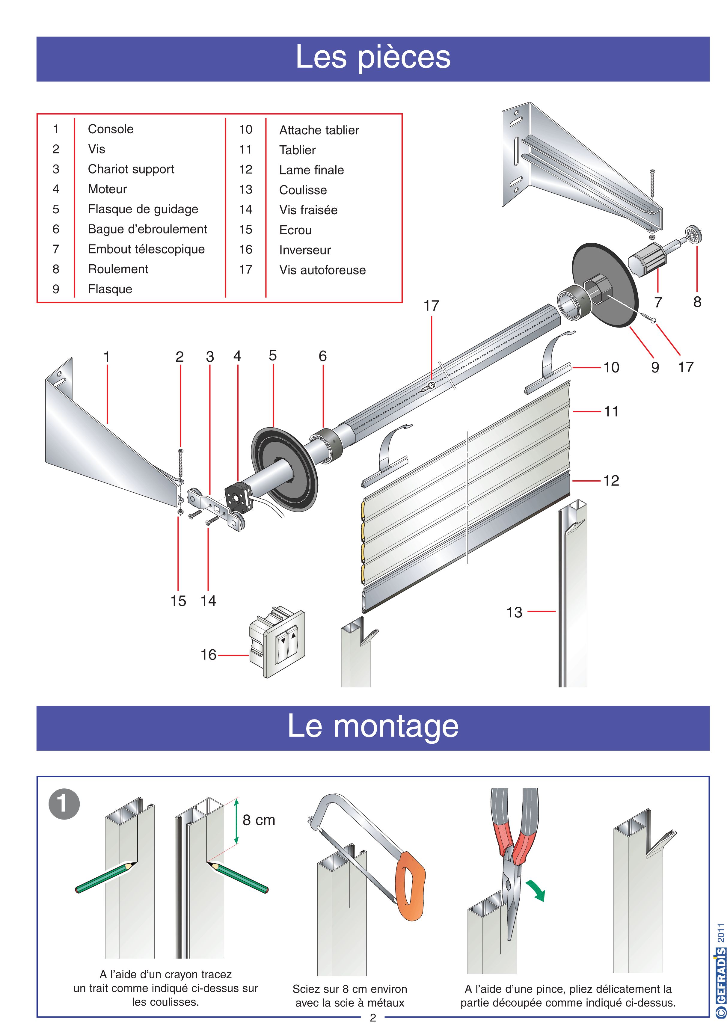 Tablier porte de garage enroulable
