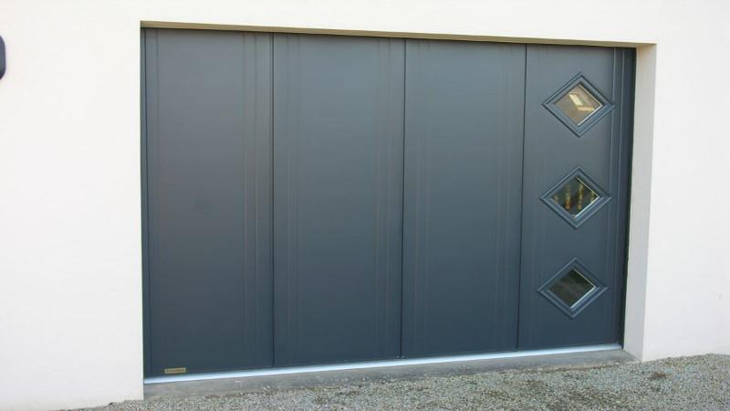 Porte de garage coulissante metal
