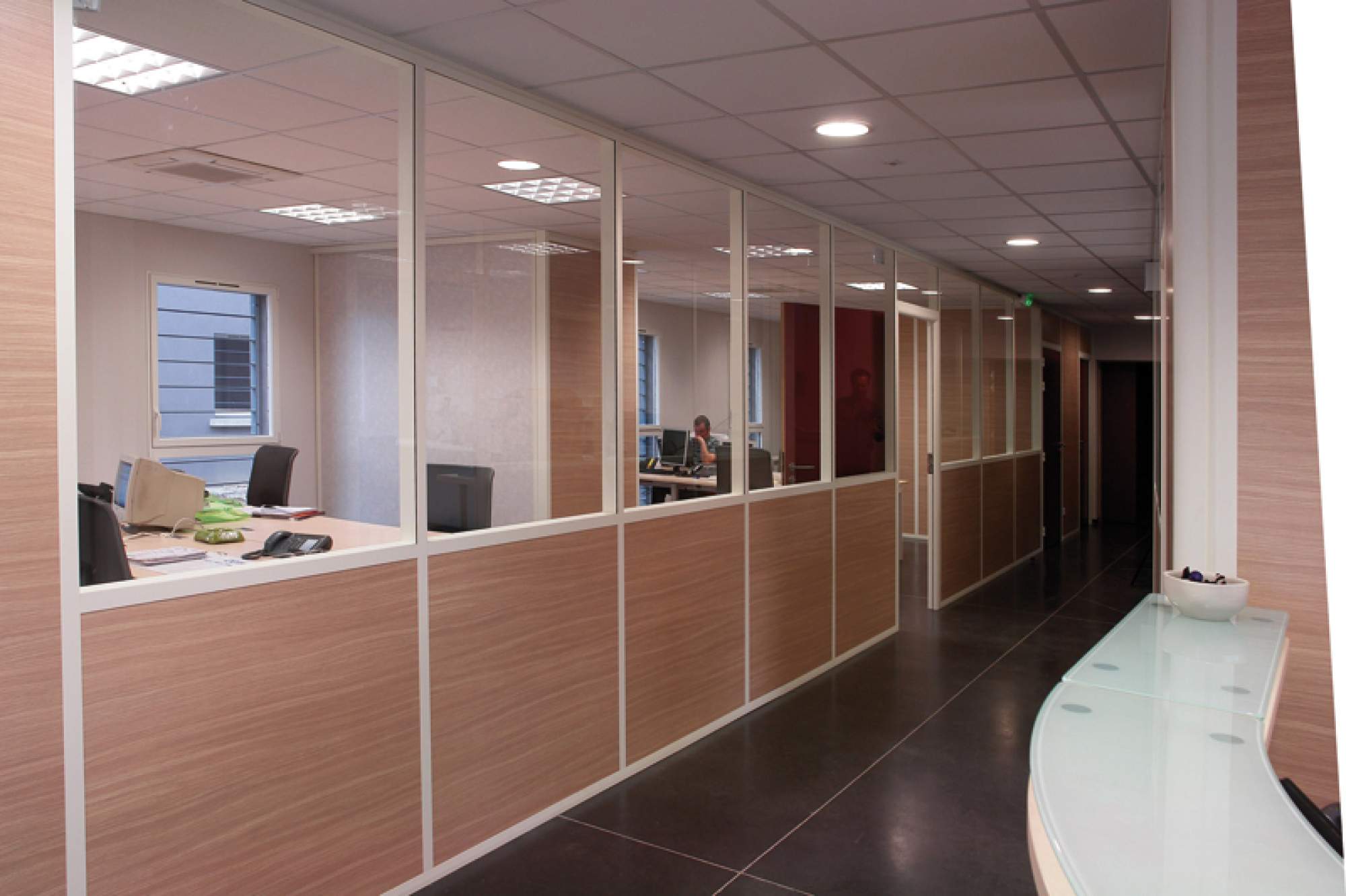 Cloison verre bureau