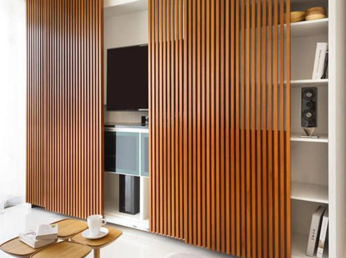 Cloison mobile en bois