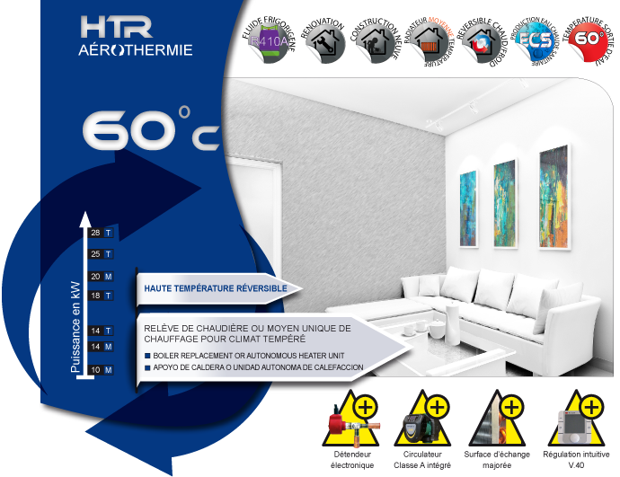 Pompe a chaleur reversible haute temperature