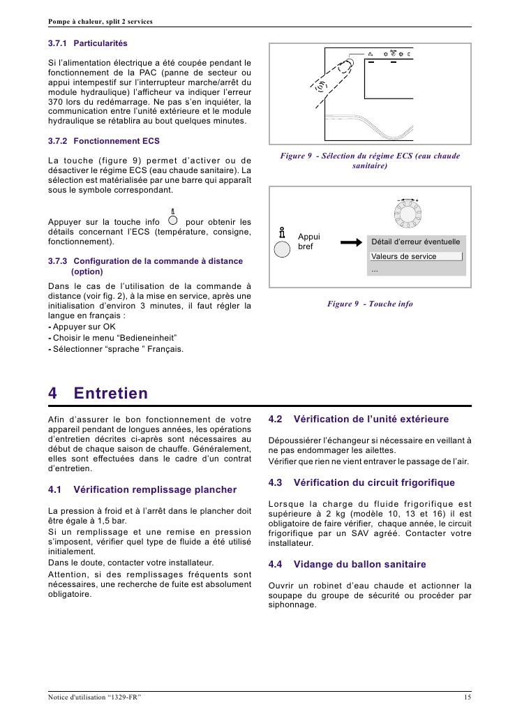 Pompe a chaleur atlantic notice