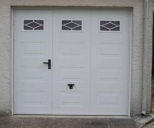 Prix porte de garage sectionnelle motorisée avec portillon