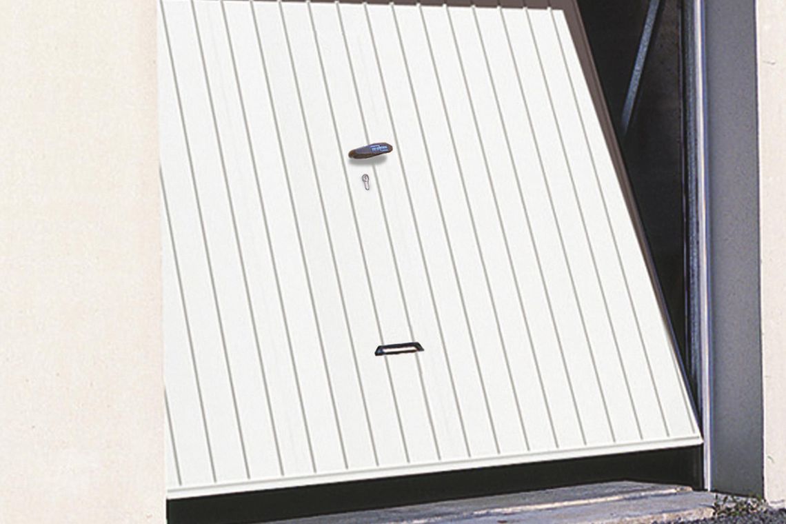 Porte de garage basculante blanche