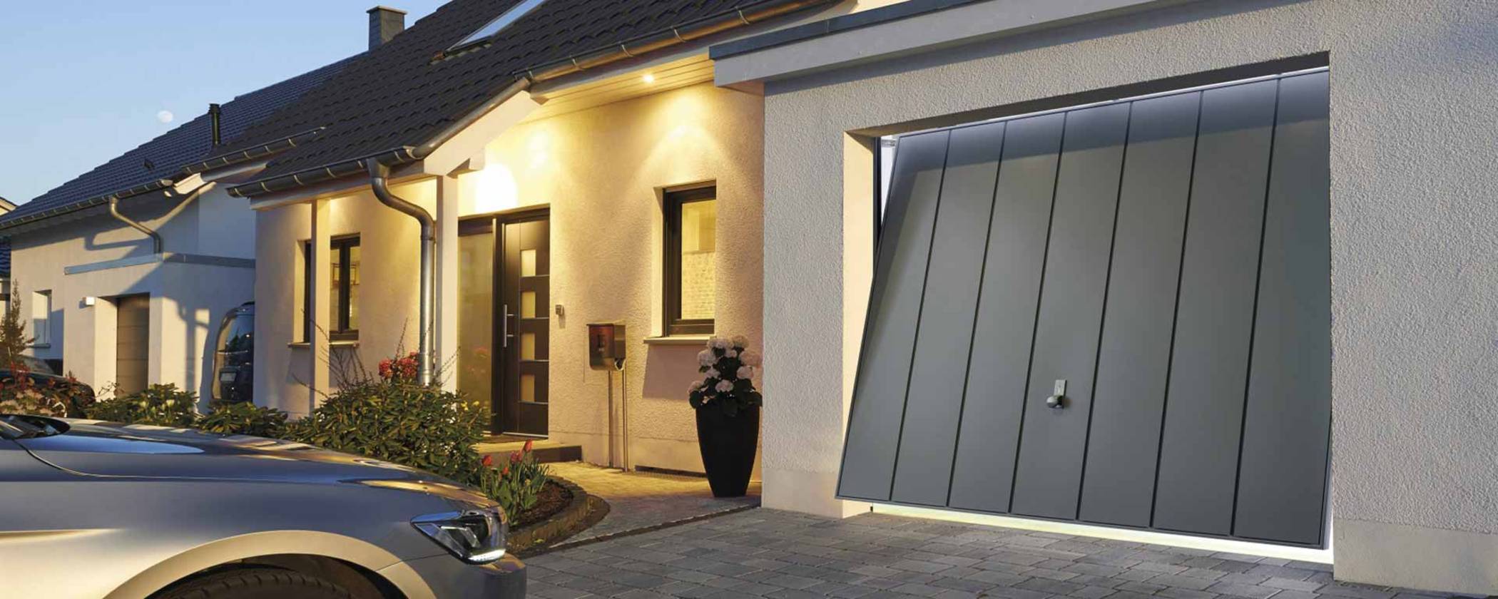 Porte de garage basculante hormann pleine en acier