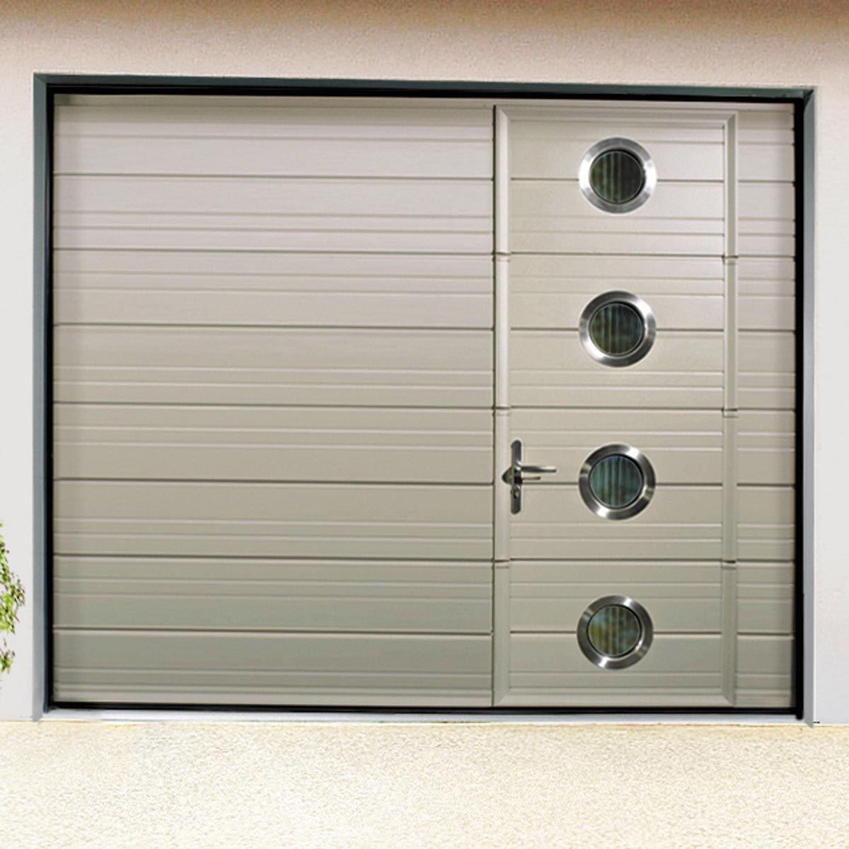 Porte de garage gris anthracite pas cher
