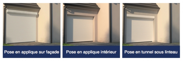 Porte de garage enroulable pose en tableau