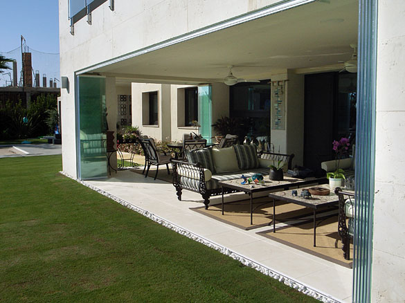 Cloison amovible terrasse