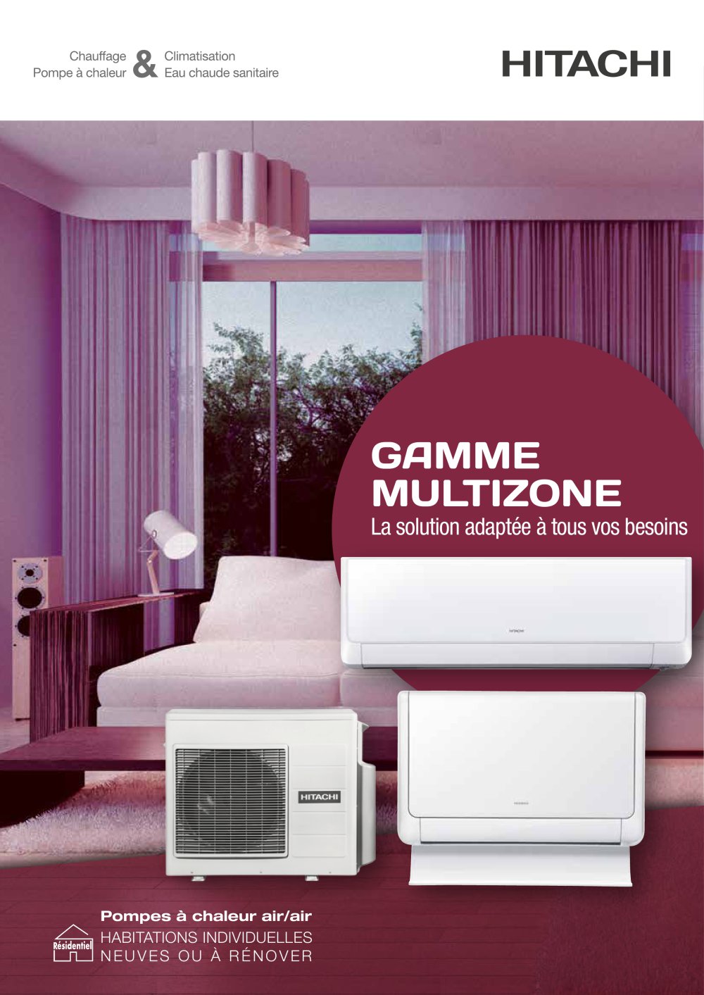 Pompe a chaleur hitachi multizone