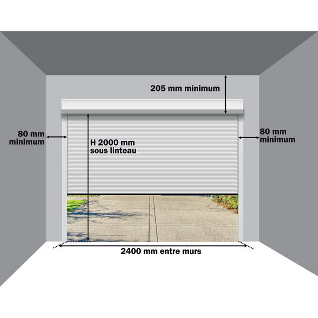 Porte de garage enroulable electrique pas cher