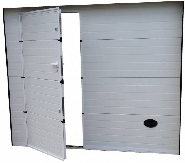 Porte de garage enroulable avec porte de service