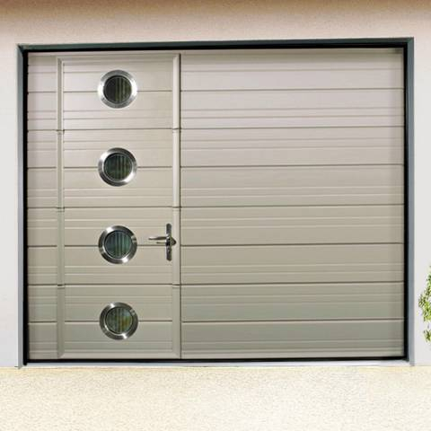 Prix d'une porte de garage sectionnelle avec portillon