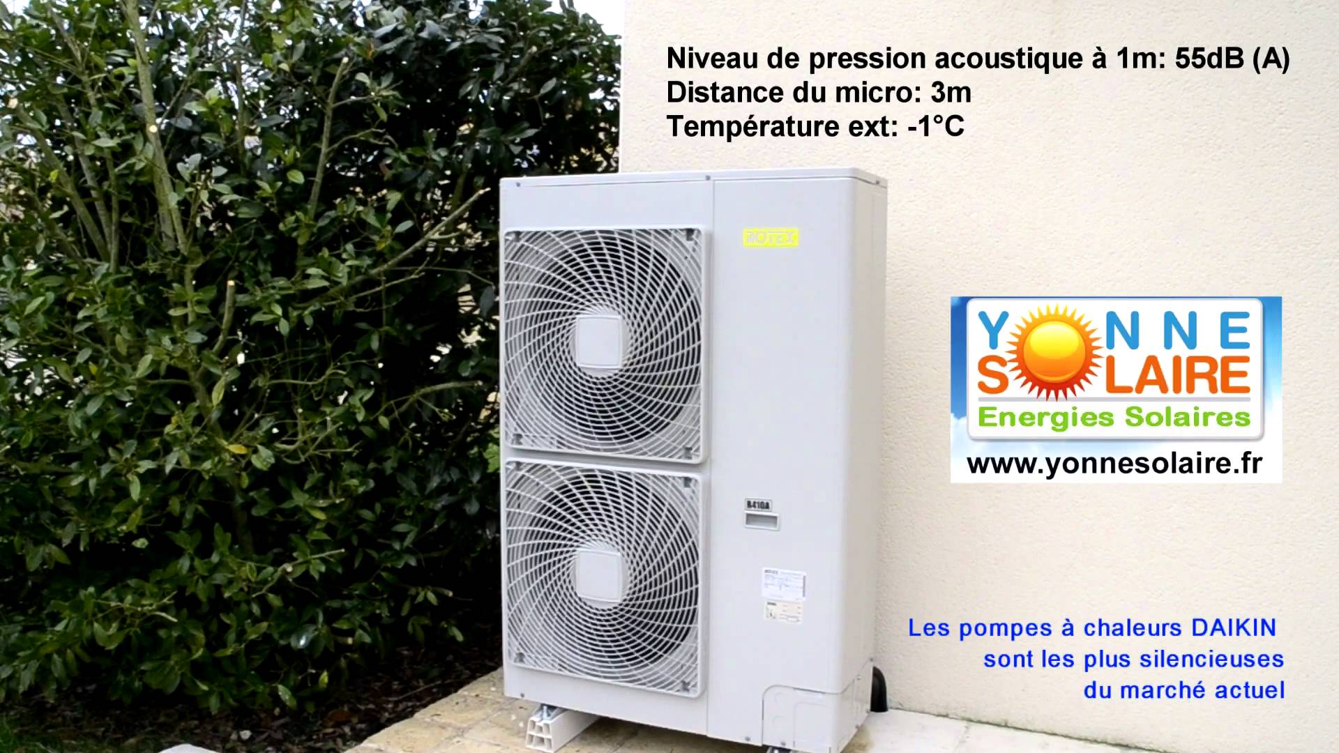 Pompe a chaleur daikin decibel