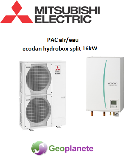 Pompe a chaleur air eau mitsubishi 16kw