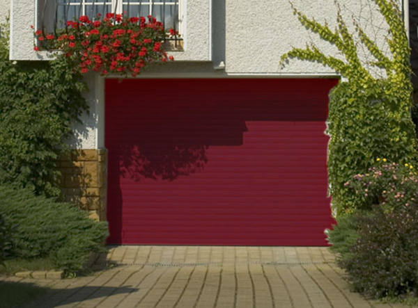 Porte de garage enroulable bordeaux