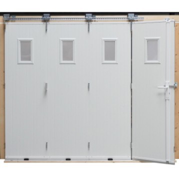 Porte de garage pvc coulissante