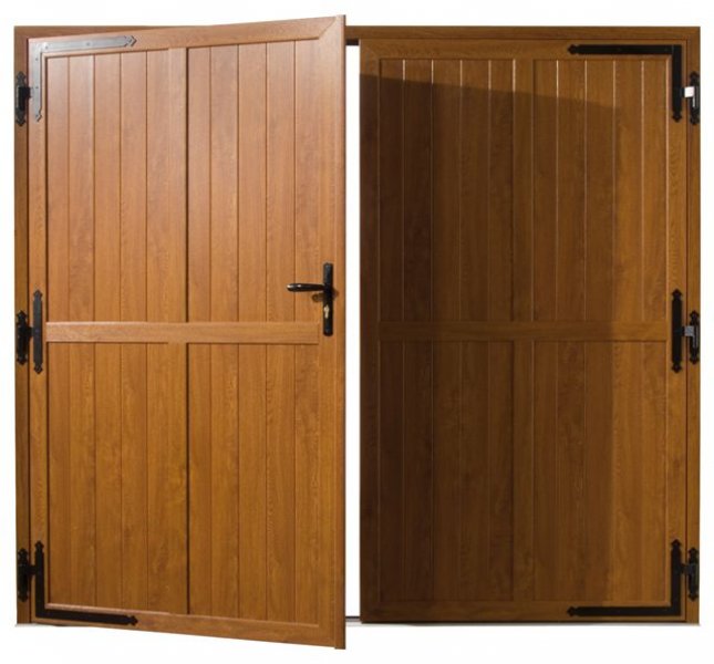 Porte de garage en bois 4 vantaux lapeyre