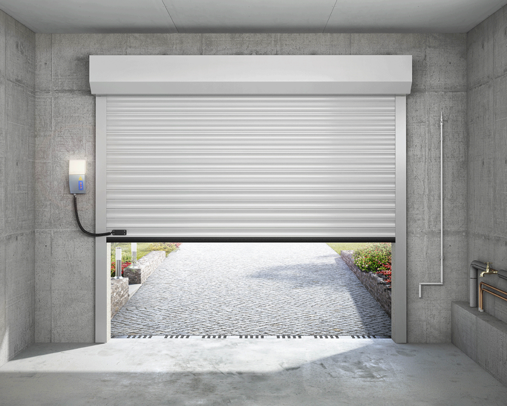Porte de garage enroulable en fer