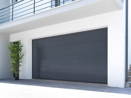 Porte de garage sectionnelle motorisée aluminium