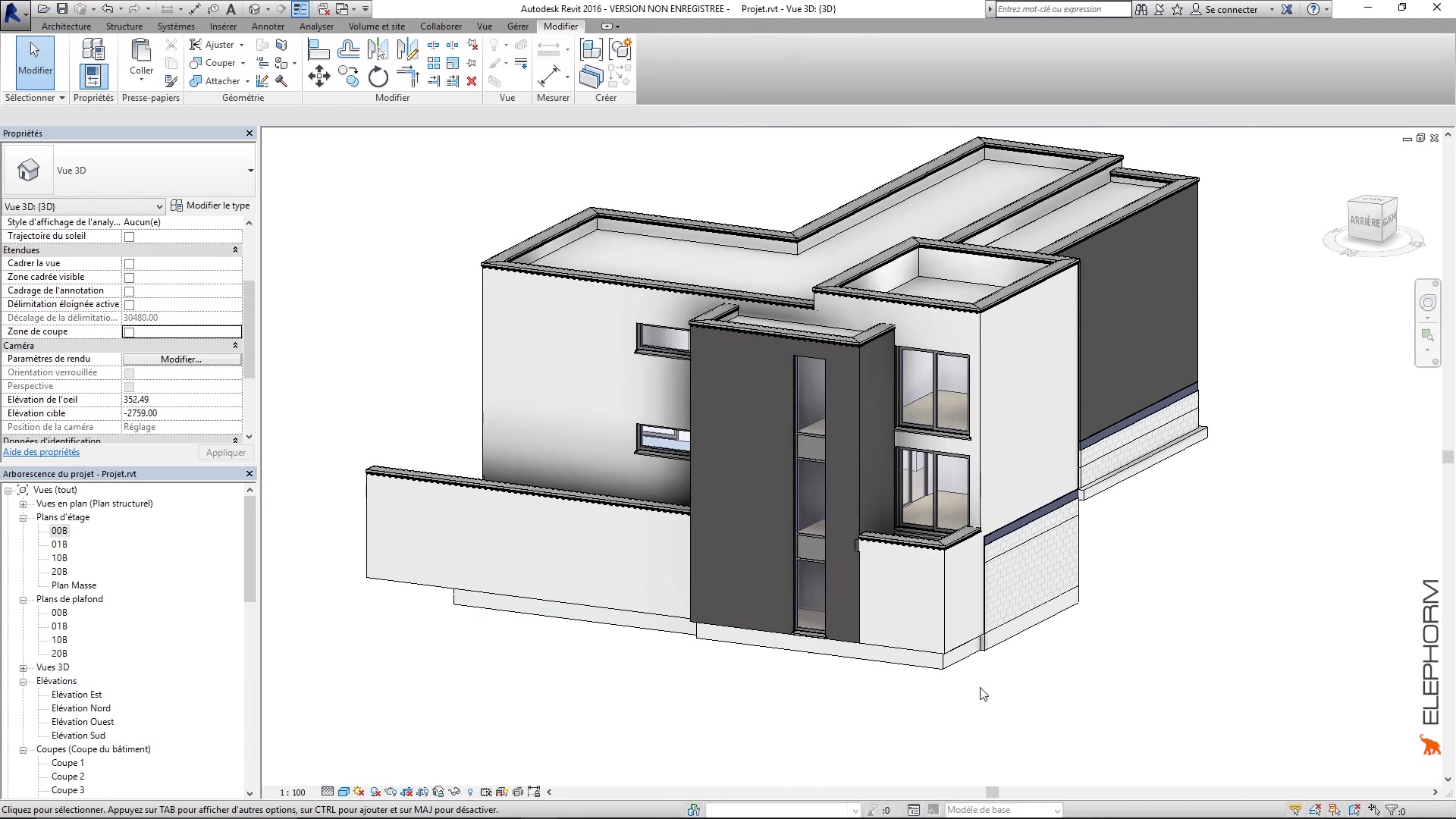Porte de garage revit