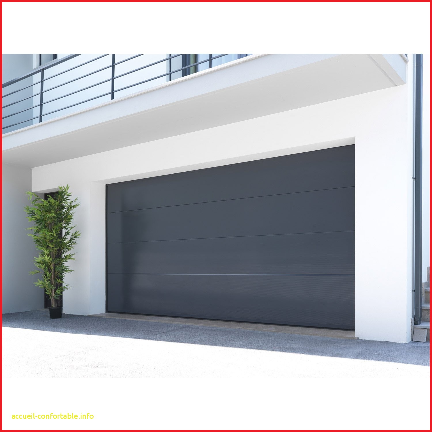 Porte de garage double sectionnelle