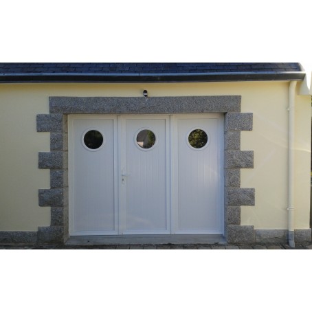 Porte de garage ouverture à la française