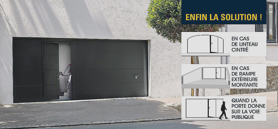 Porte de garage avec portillon point p