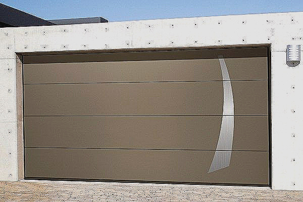 Porte de garage avec portillon integre lapeyre