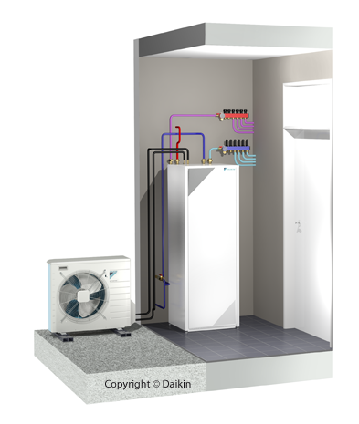 Pompe a chaleur air eau daikin 30kw