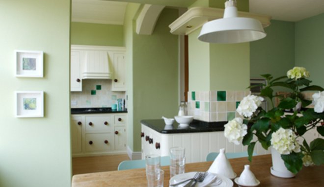Peinture cuisine vert de gris