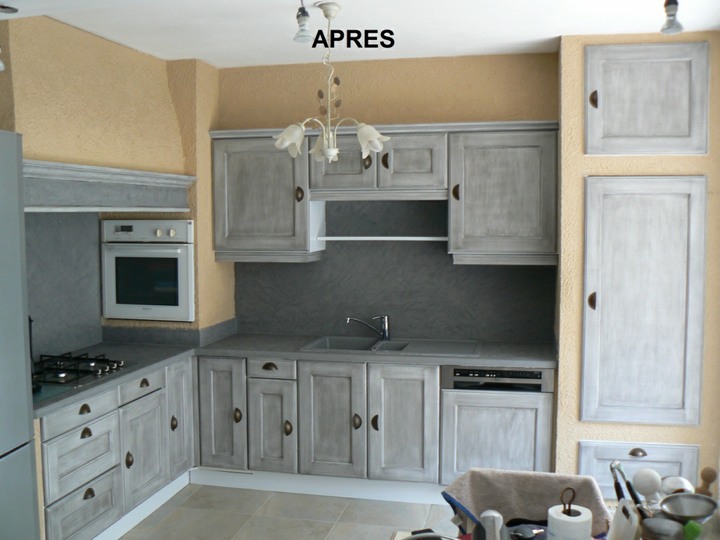 Peinture cuisine meuble bois