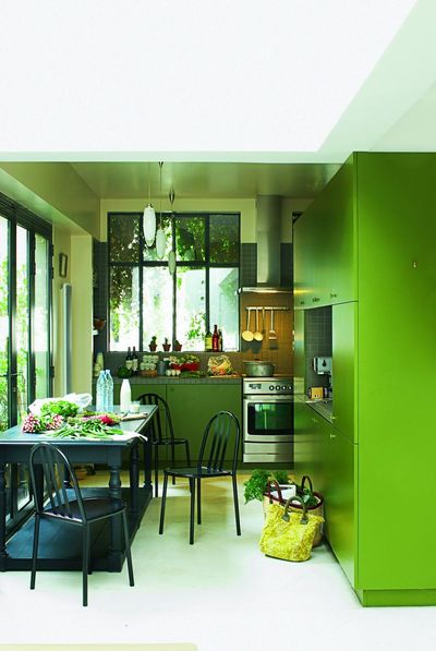 Peinture cuisine vert pomme