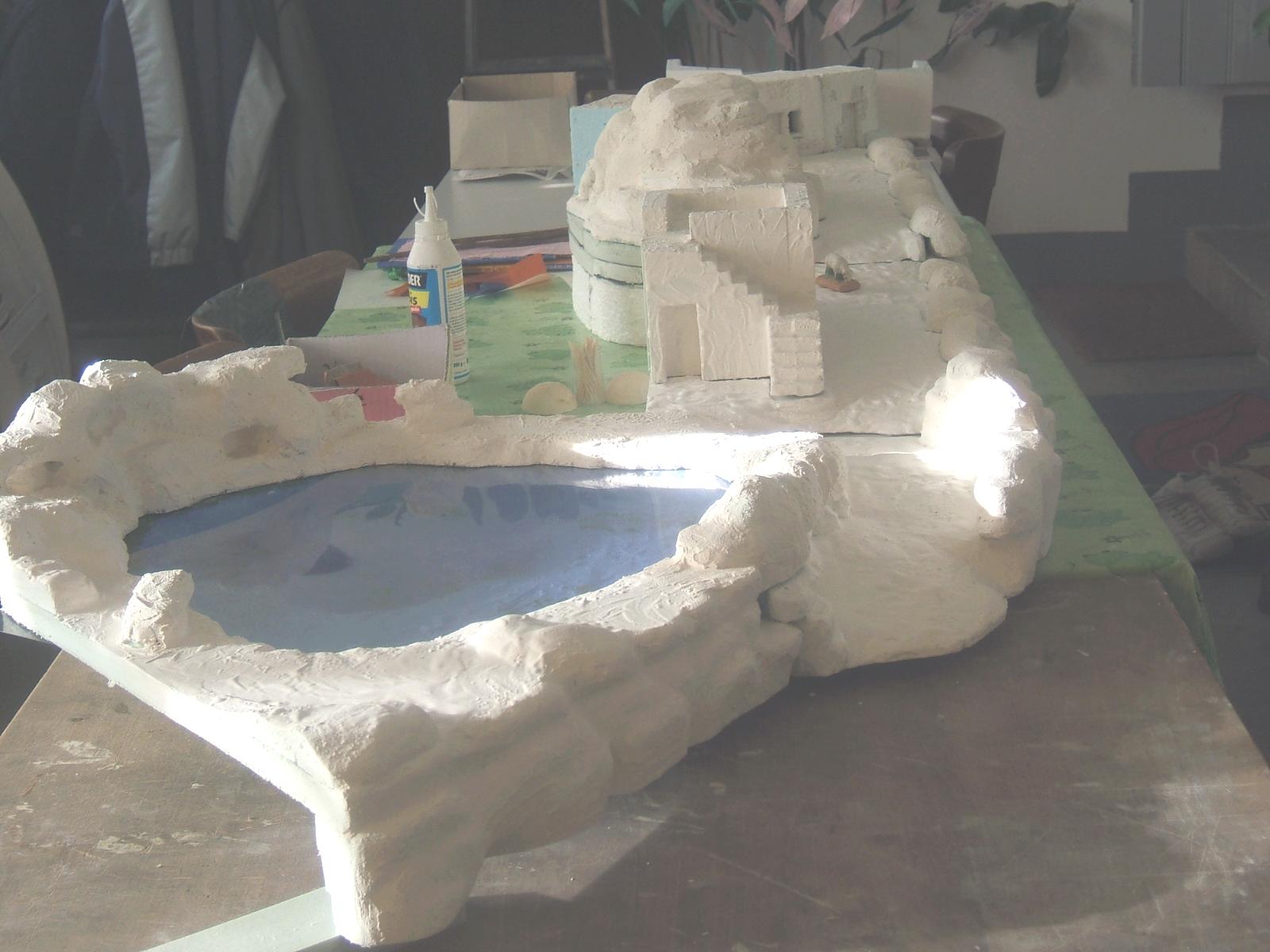 Peinture maison creche de noel