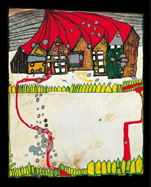 Hundertwasser peinture maison