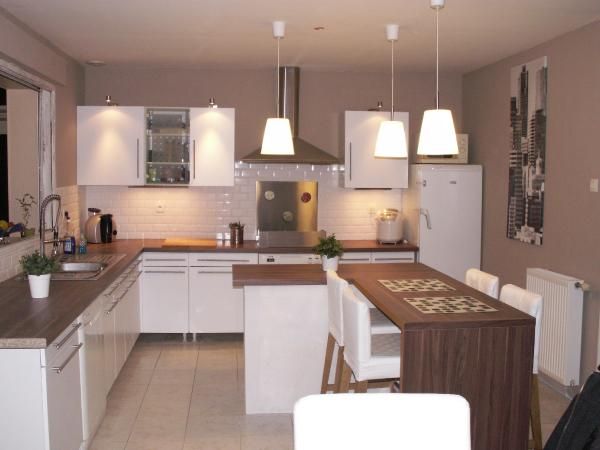 Peinture mur cuisine ouverte