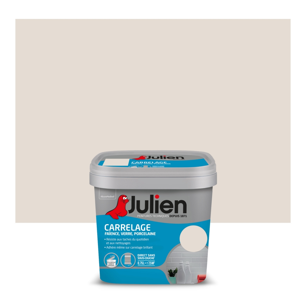 Peinture carrelage salle de bain lin