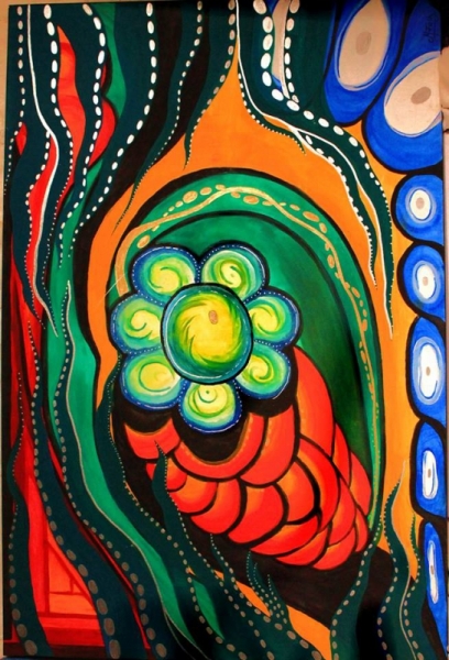 Peinture acrylique dormir