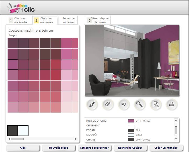 Simulation deco peinture chambre