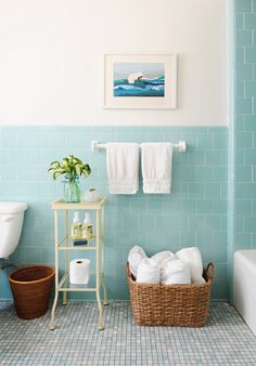 Peinture carrelage bleu