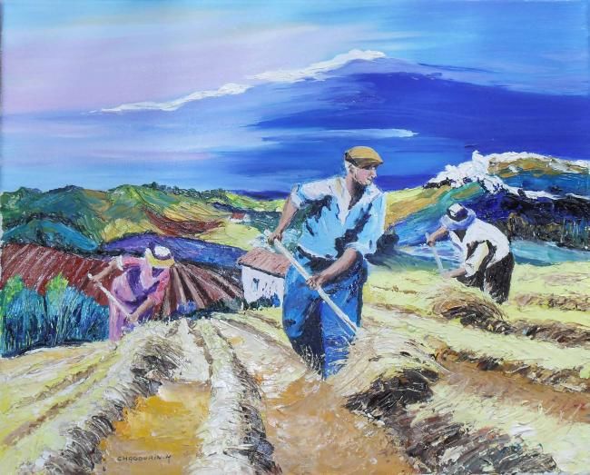 Peinture travaux des champs