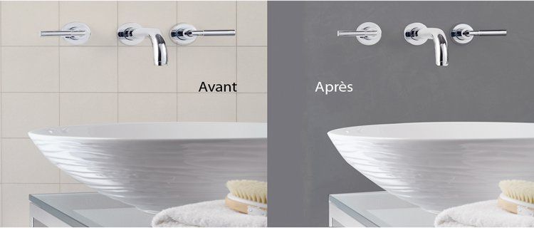 Peindre vieux carrelage salle de bain