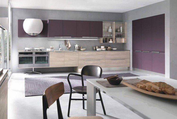 Peinture aubergine pour meuble de cuisine