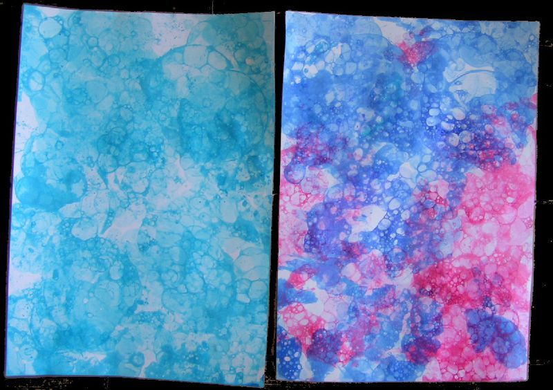 Peinture acrylique et liquide vaisselle