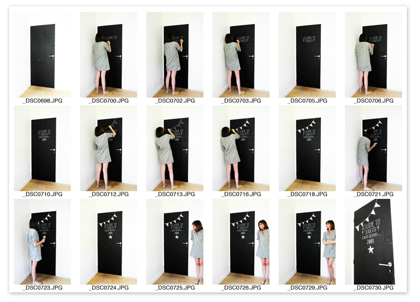 Decoration peinture tableau noir