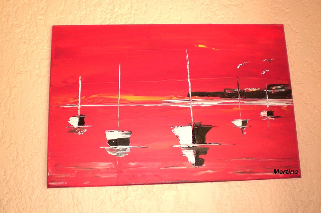 Peinture acrylique au couteau